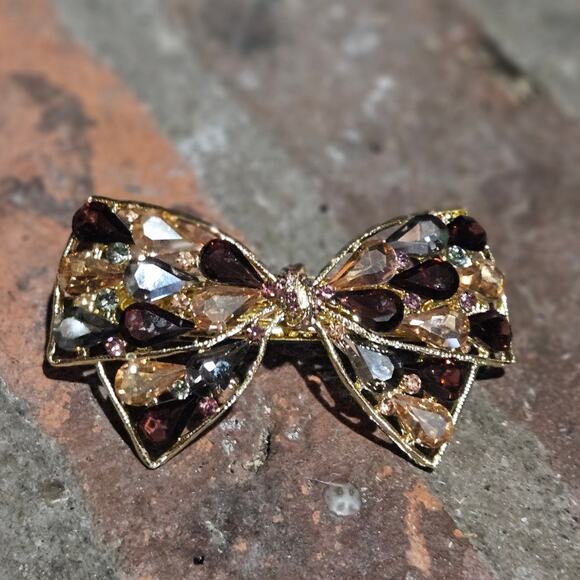 Gorgeous Retro Rhinestone Encrusted Bow Hair Clip ~ Cosplay Costume Party Twee main image 5